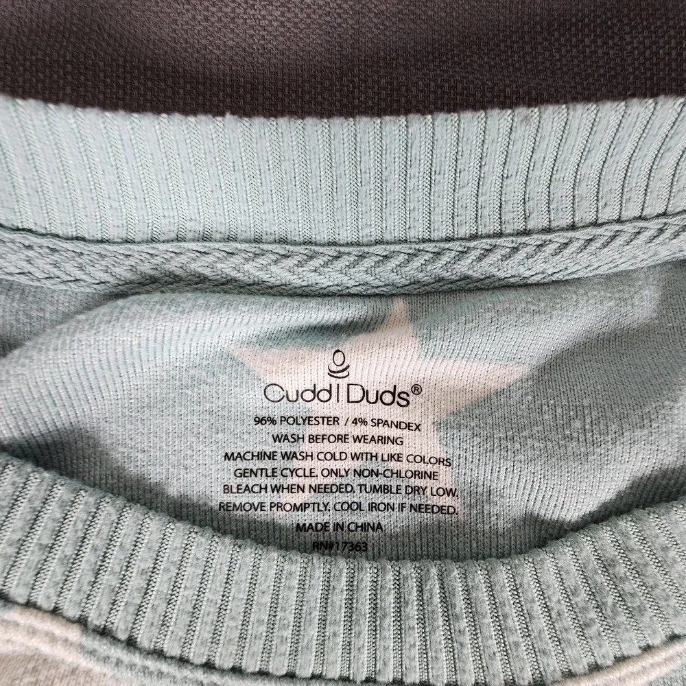 Cuddl Duds 2 piece pj / loungewear turquoise/white‎ stars long sleeve Size S